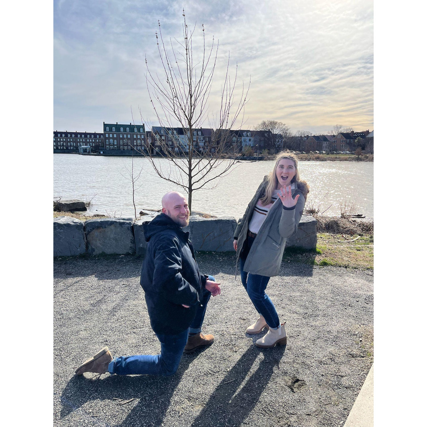 Nick proposed on February 18, 2024 in Oldtown Alexandria. Nick made such a beautiful speech incorporating quotes from Friends (Devon's favorite tv show)