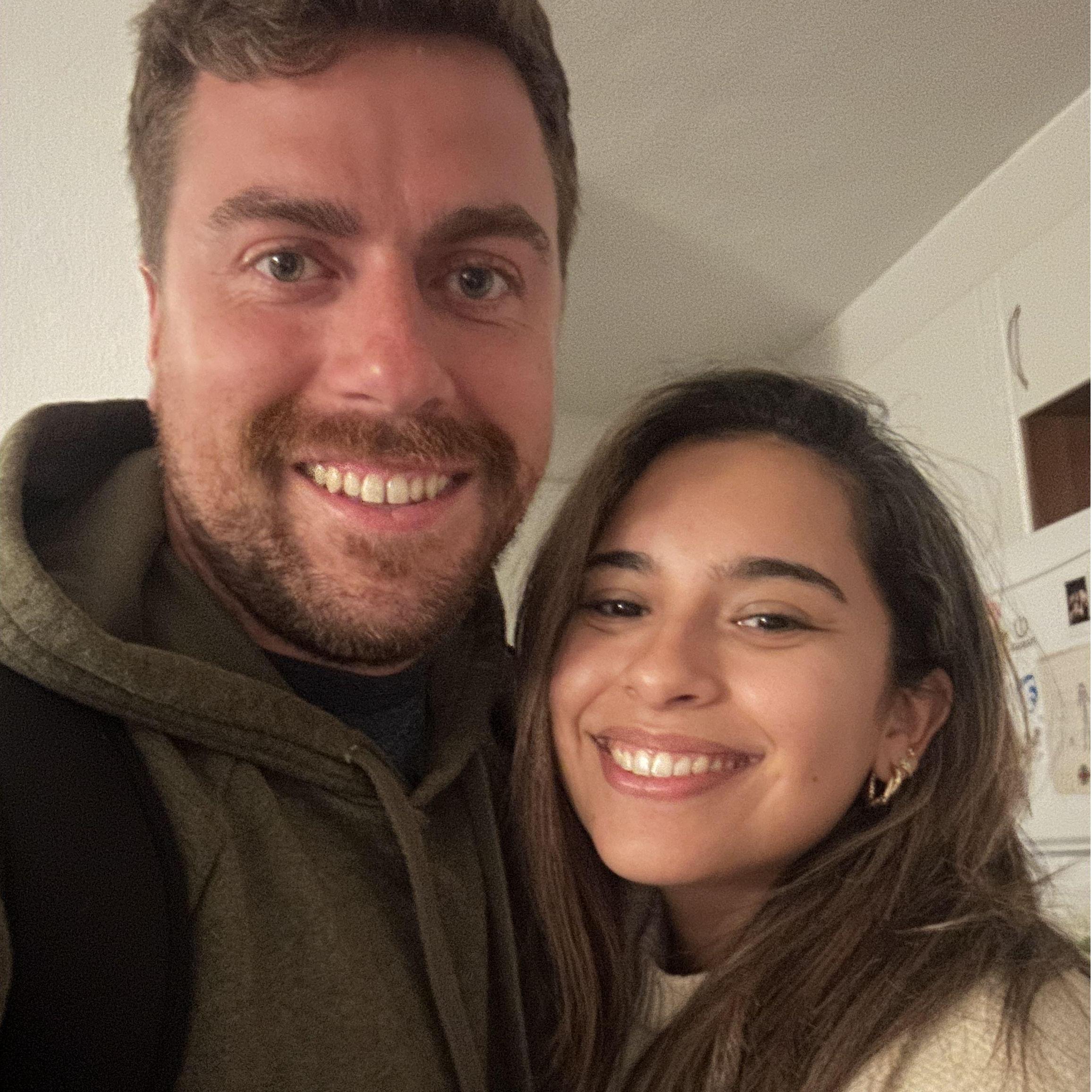Our first picture together. Right before I left Lawrence at the airport and had zero expectations of seeing him again.
