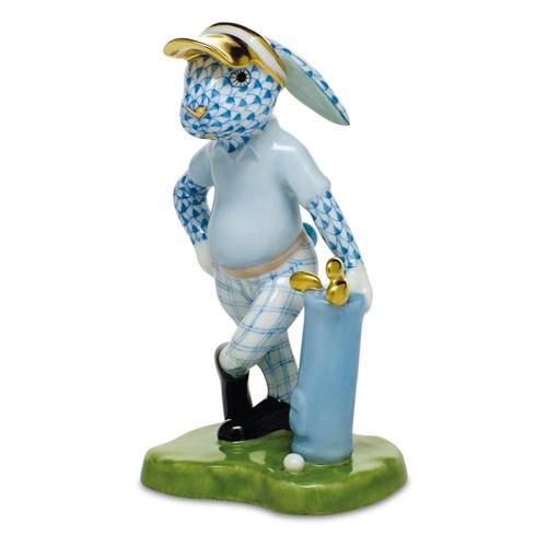 Herend Golf Bunny, Blue