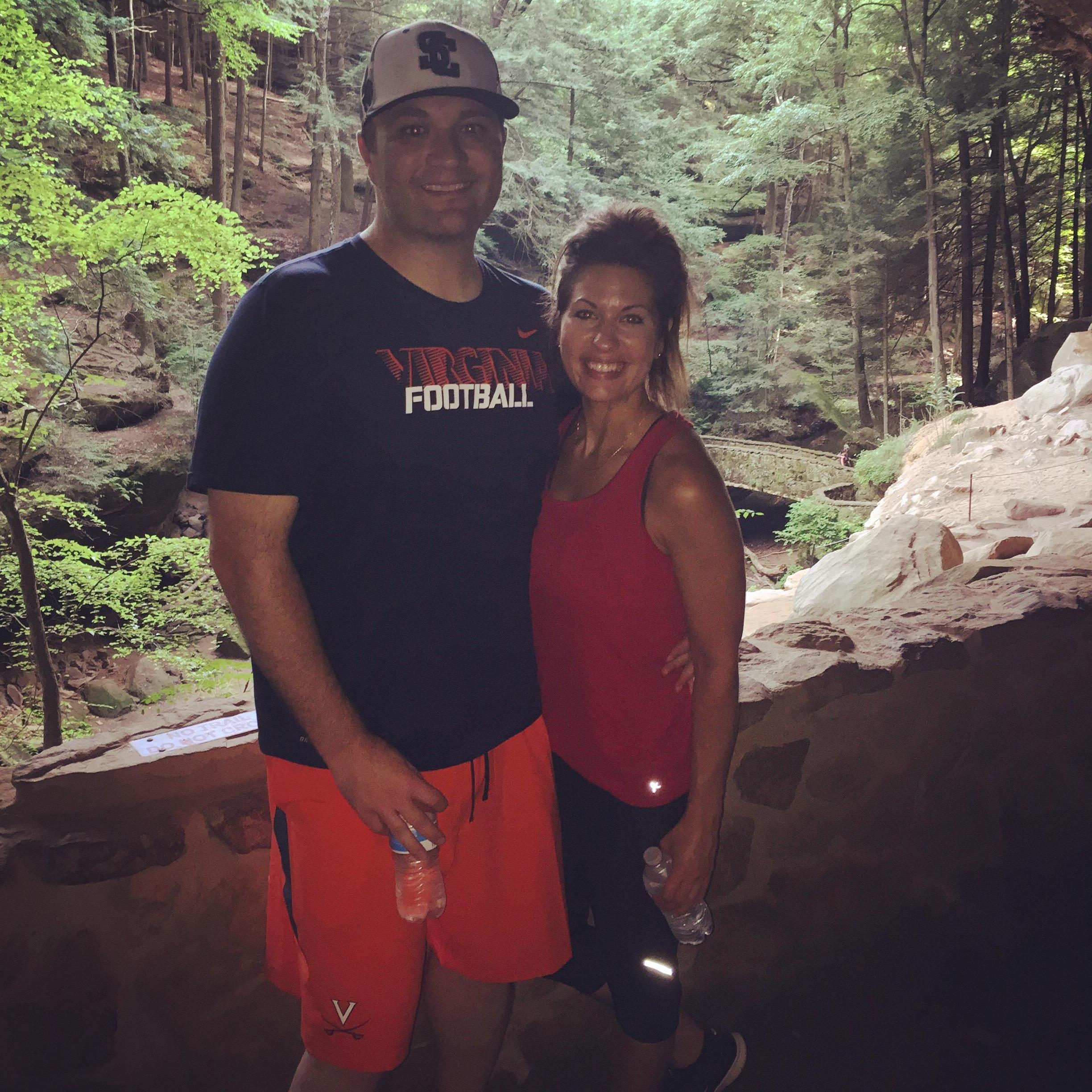 Hiking "Old Man's Cave" in Hocking Hill State Park.