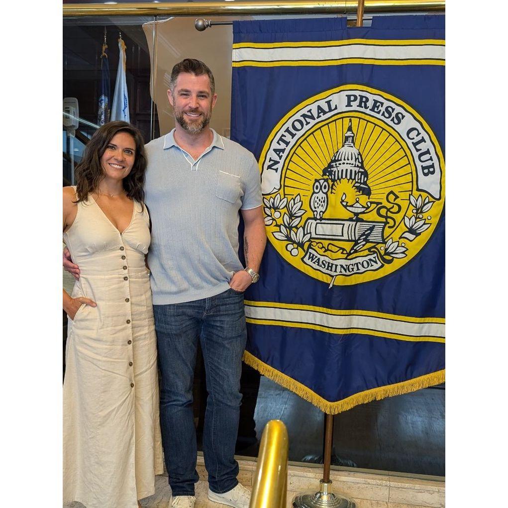 2024: Laura and Cam went to Washington, DC and her friend got them into the National Press Club.
