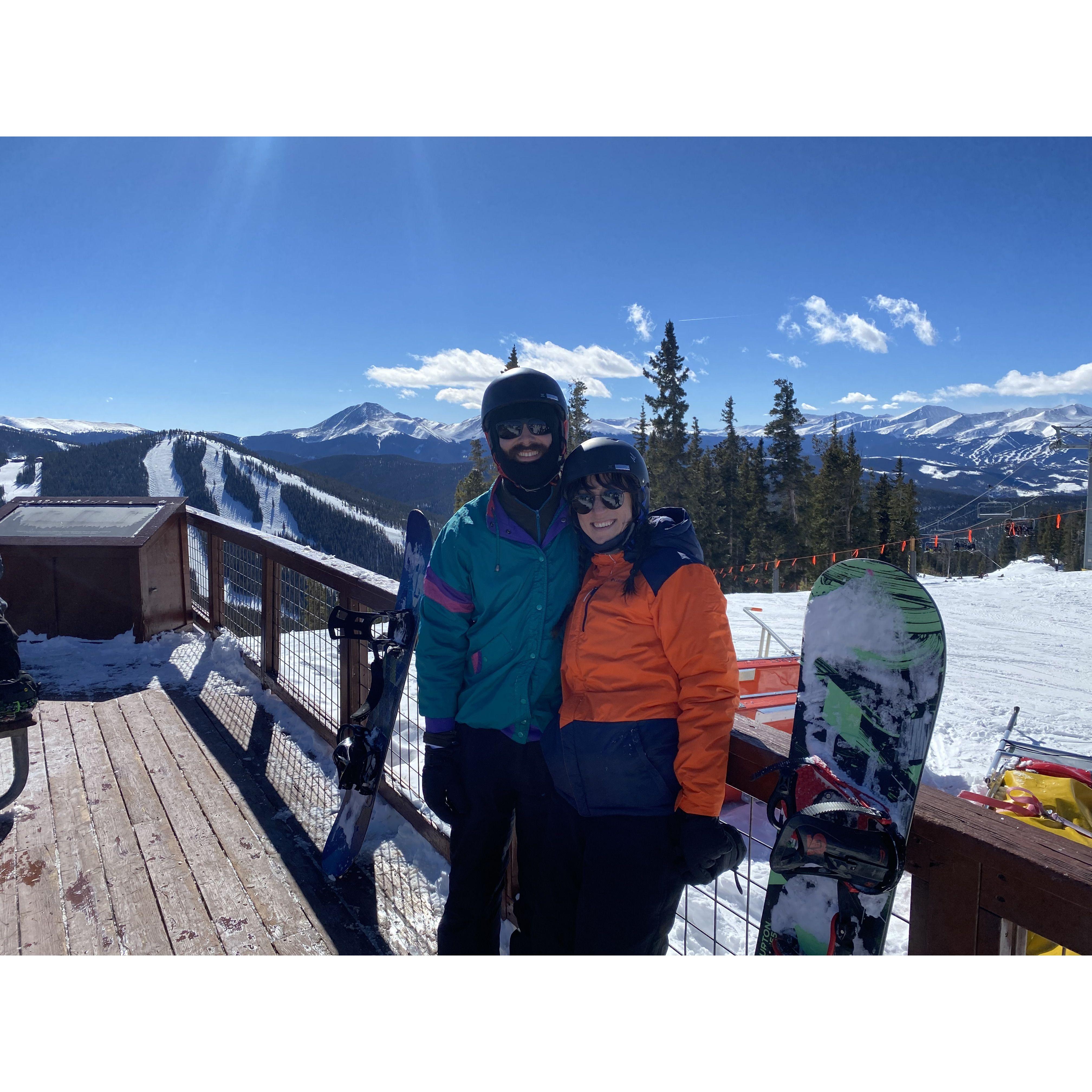Daniel and Em first ski trip in Keystone, CO 02.2022