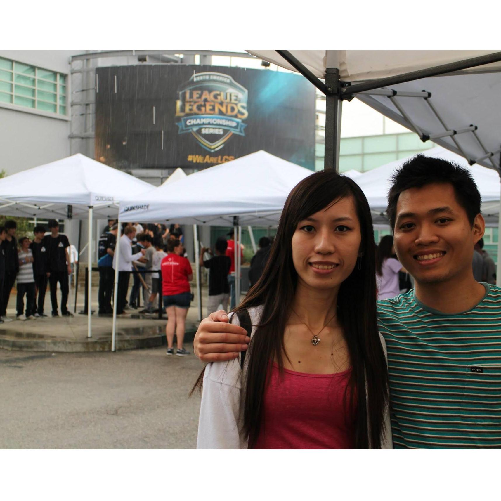 Our first League of Legends Championship game live - 2015. When Phu came to South Cali.
Second time we met in-real-life before dating.