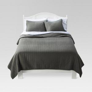 Grey Vintage Washed Solid Quilt - Threshold™ - King
