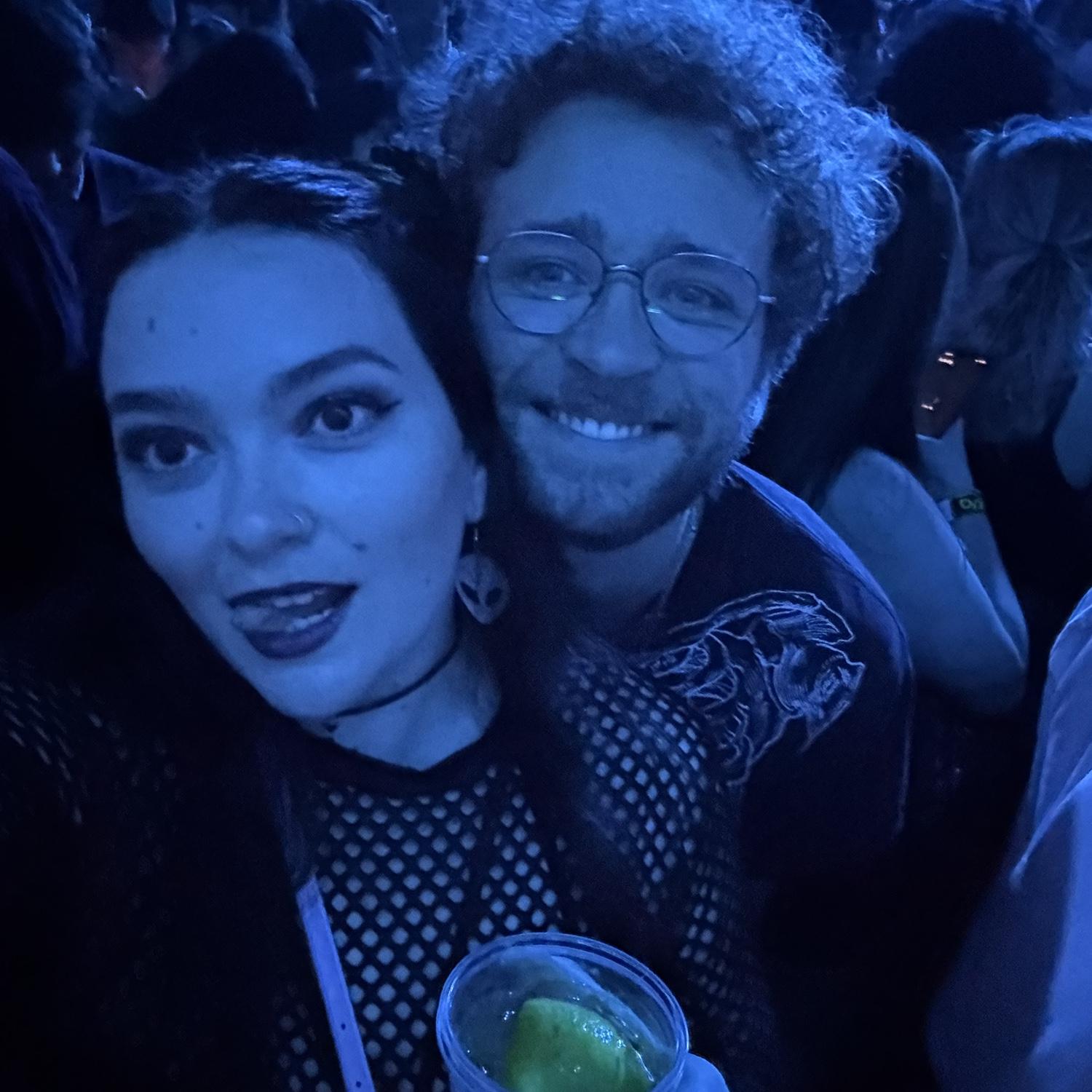 At a Lorde concert in 2025. We’ve been to a lot of concerts over the years!