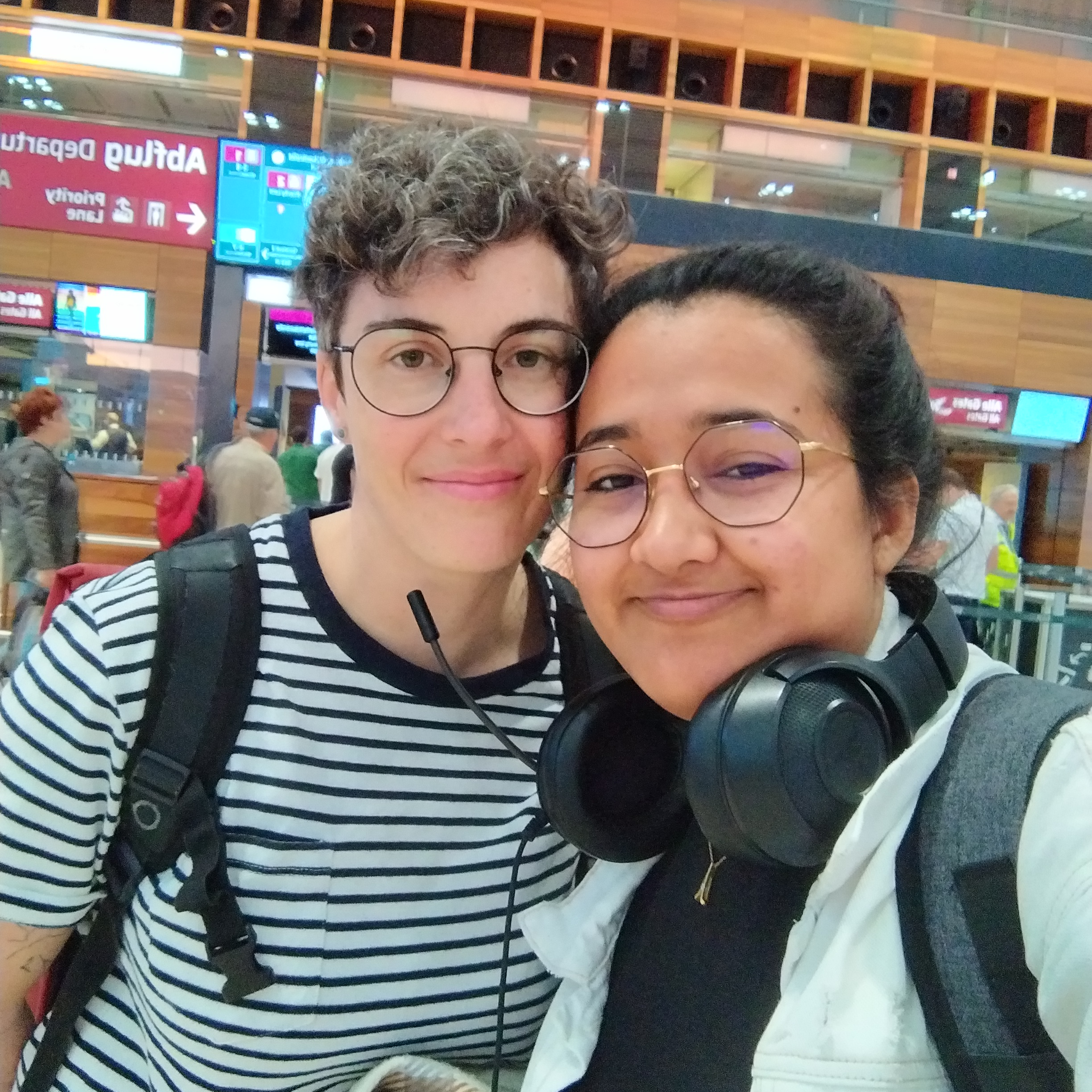 One of the many goodbyes. Long-distance was tough, but we made it work—and it only made us stronger.