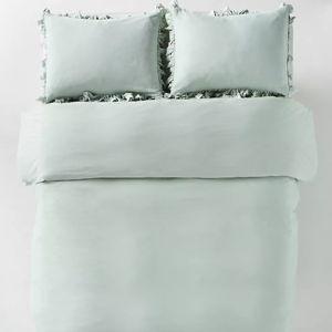 Anthropologie Maeve Liet Cotton Sateen Embroidered Duvet - King