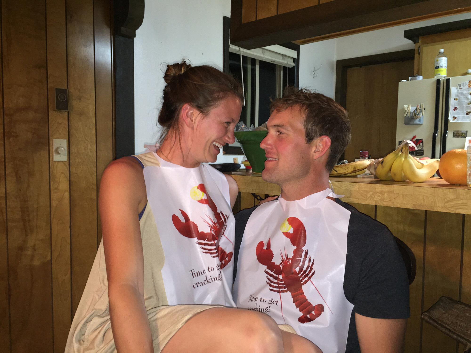 Brady’s first Maine lobster