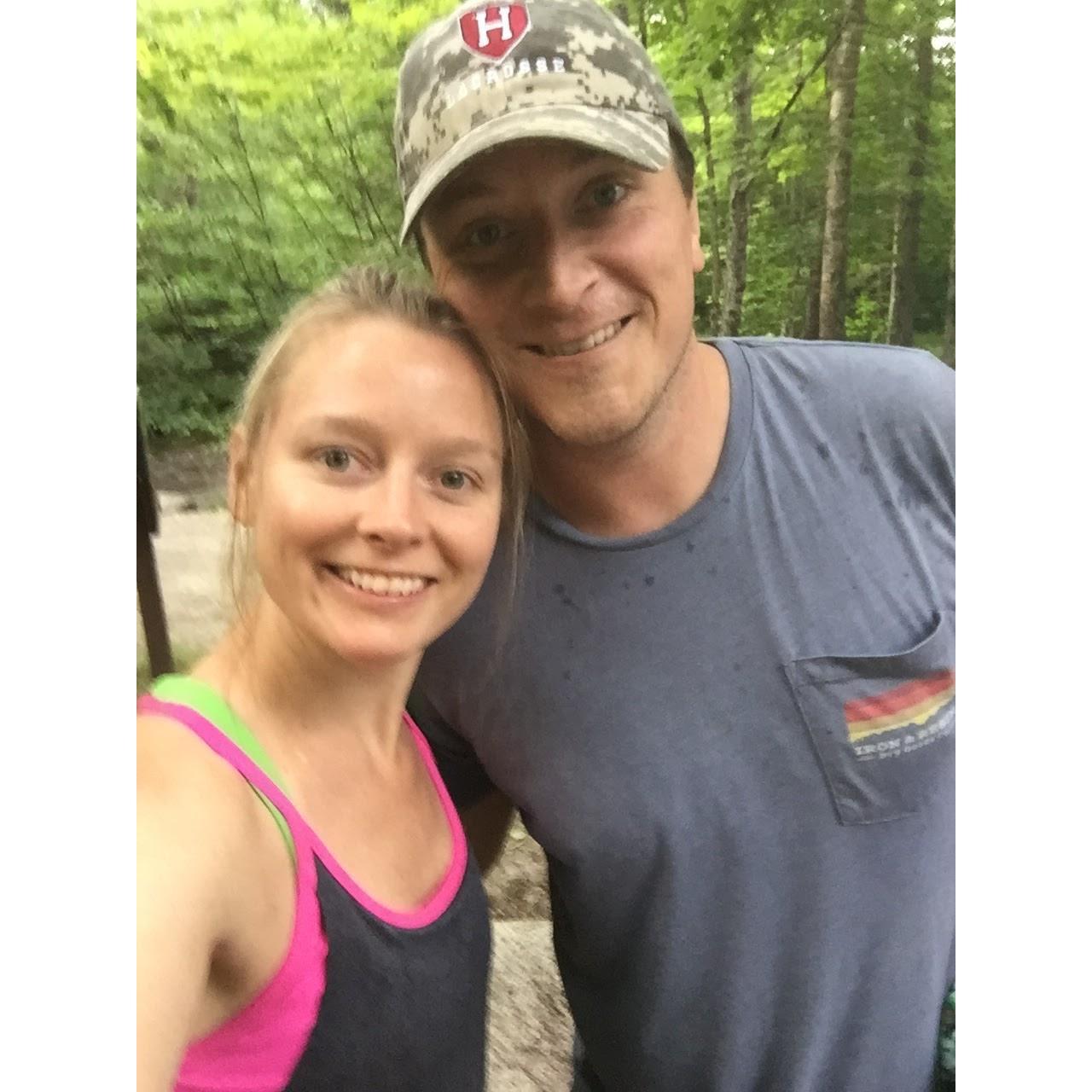 After the hike to Lonesome Lake when Rich PROPOSED!