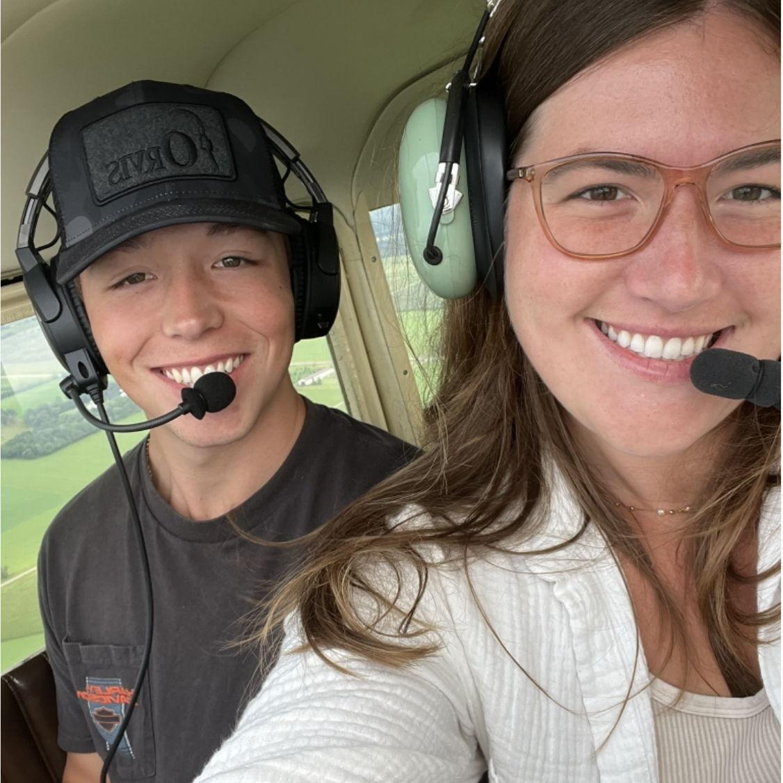 Jack's first time flying Libby