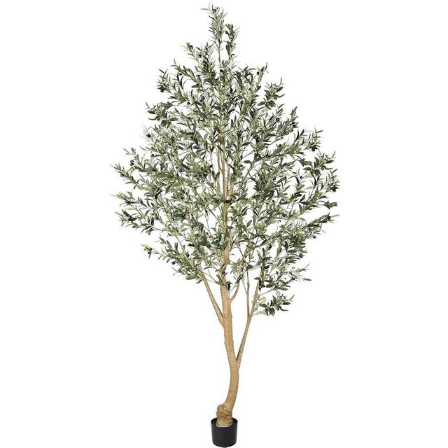 Realead Tall Faux Olive Tree 9ft - Realistic Large Silk Olive Tree Artificial Indoors - Fake Olive Trees with Branches and Fruits - Artificial Olive Trees for Home Office Decor Indoor