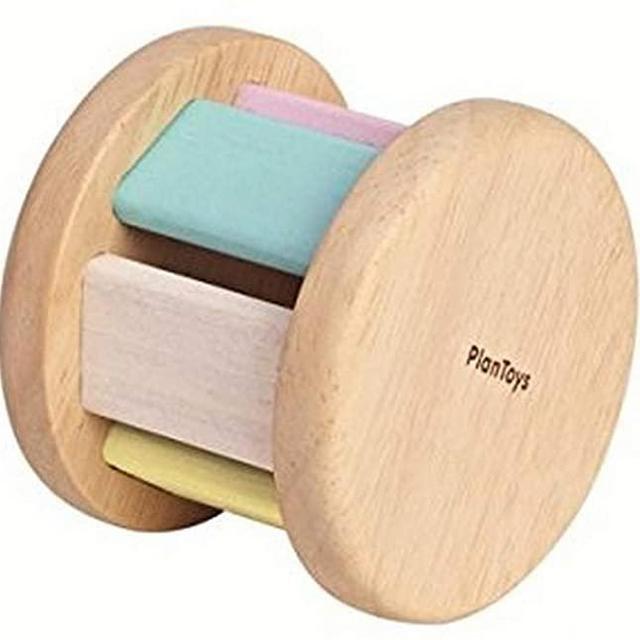 PlanToys Wooden Baby Roller Push and Pull Learning Toy with Sound