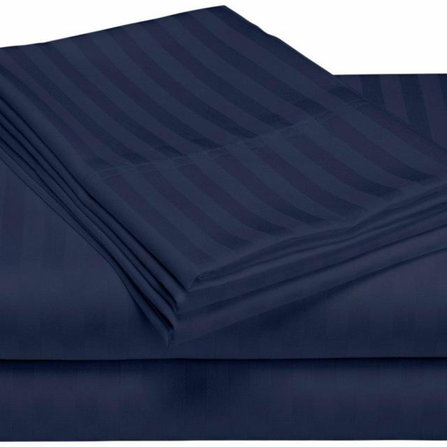 Oban 600 Thread Count Striped Egyptian-Quality Cotton Sheet Set