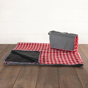 Blanket Tote XL Outdoor Picnic Blanket (Red & White Gingham)