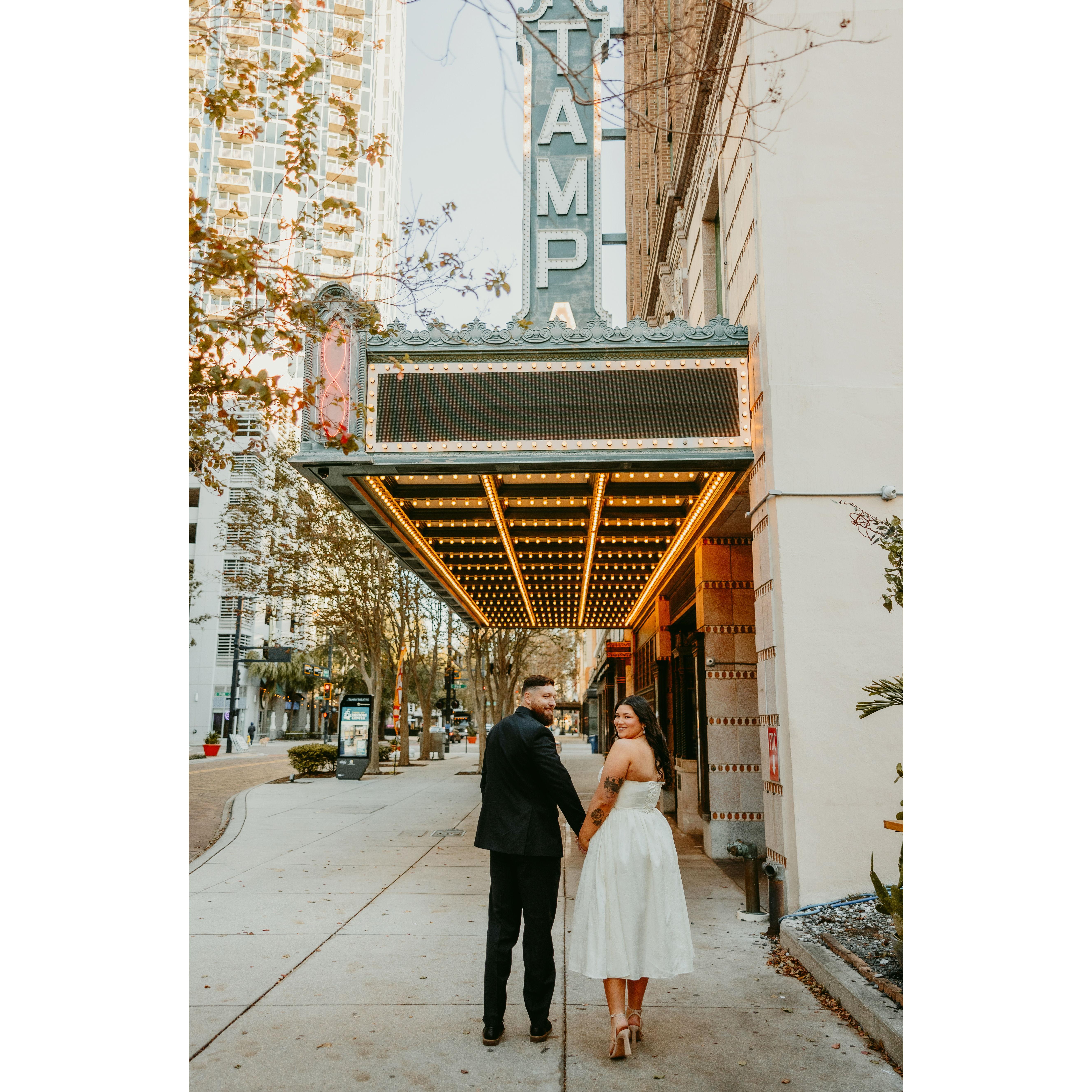 Fun Fact about our engagement photos: they were taken on the COLDEST day in Tampa of 2025. "Think warm thoughts" was the only way we made it through!