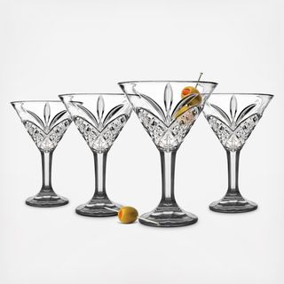 Dublin Crystal Martini Glass, Set of 4