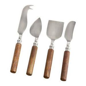 Wood Handled Cheese Knives, Set of 4