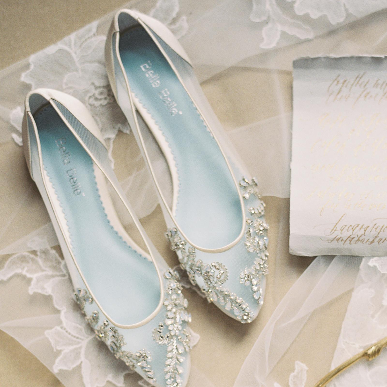94  Flat embellished wedding shoes for Christmas Day