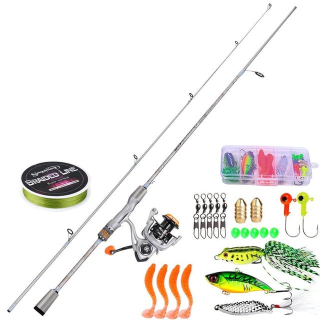 Sougayilang Spinning Fishing Rod Reel Combos, 2 Pc Sensitive Rod with Spinning Reel for Freshwater Fishing- Spinning 6'0" with 2000 Reel Full Kit