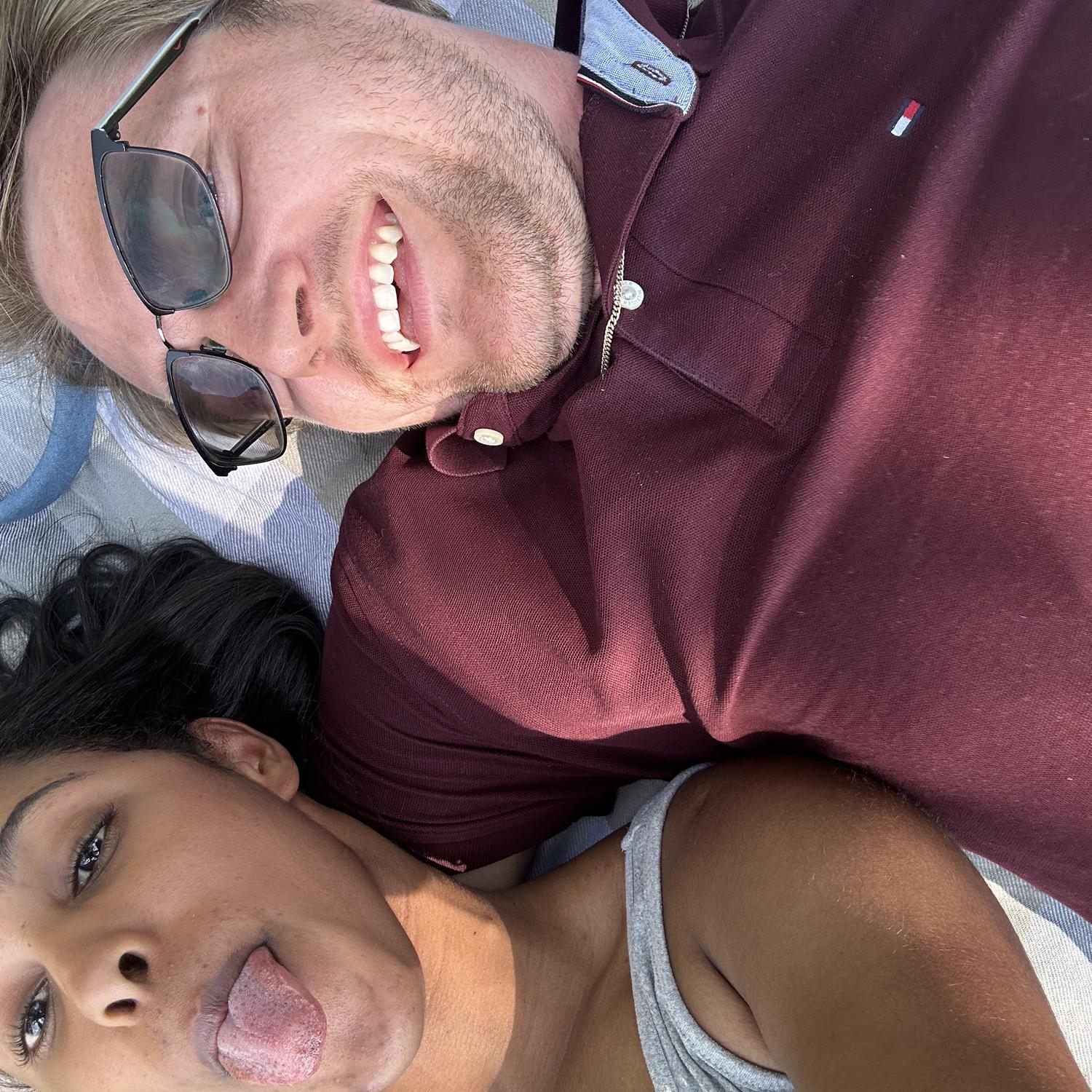 Our first selfie🤳 On our way to our first trip - Buffalo, NY