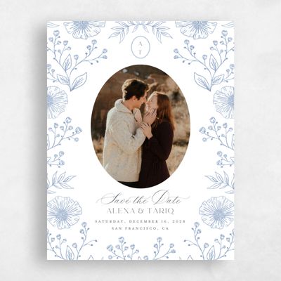Denim Blue Wedding Save the Date - Gavina Photo