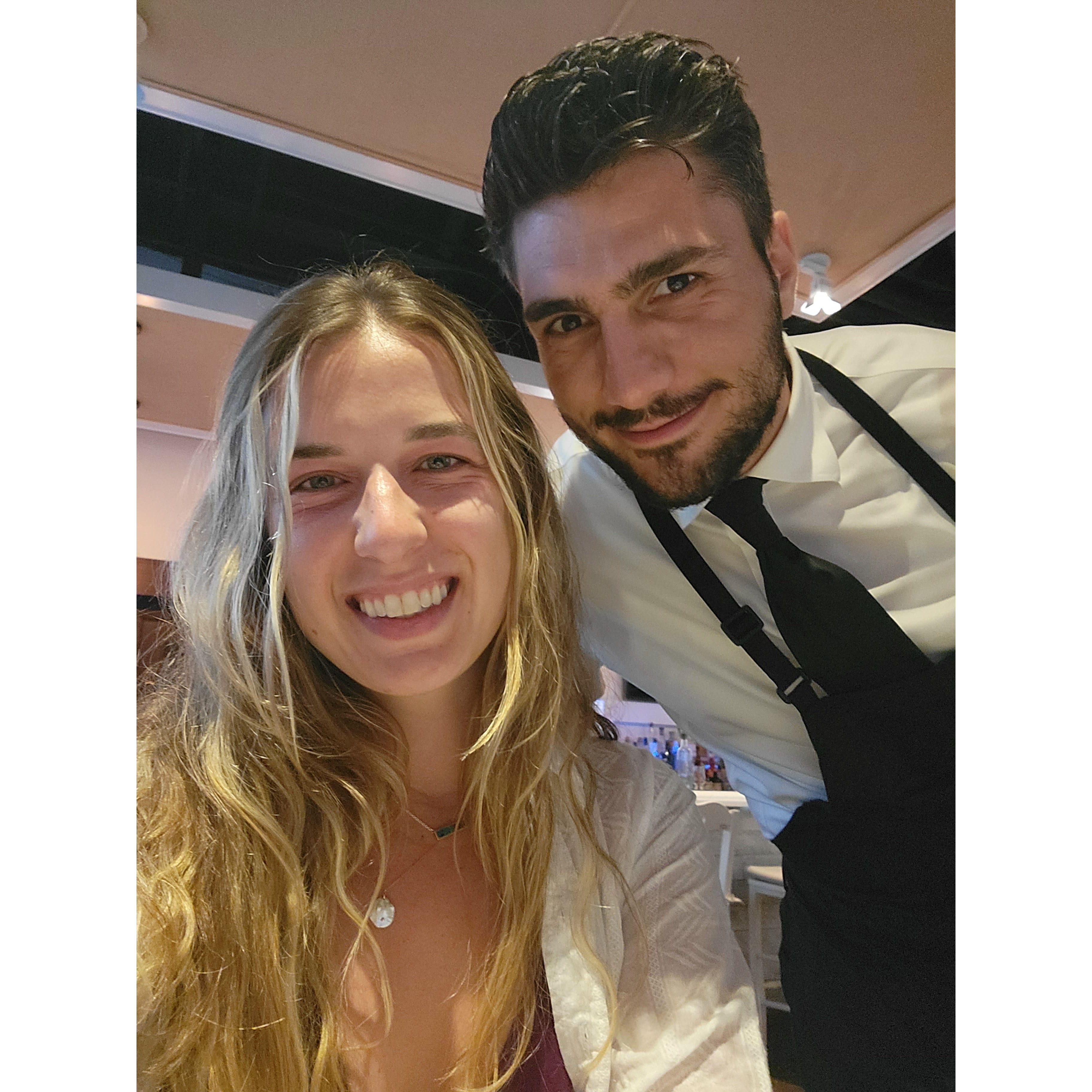 Visiting him working at Elia