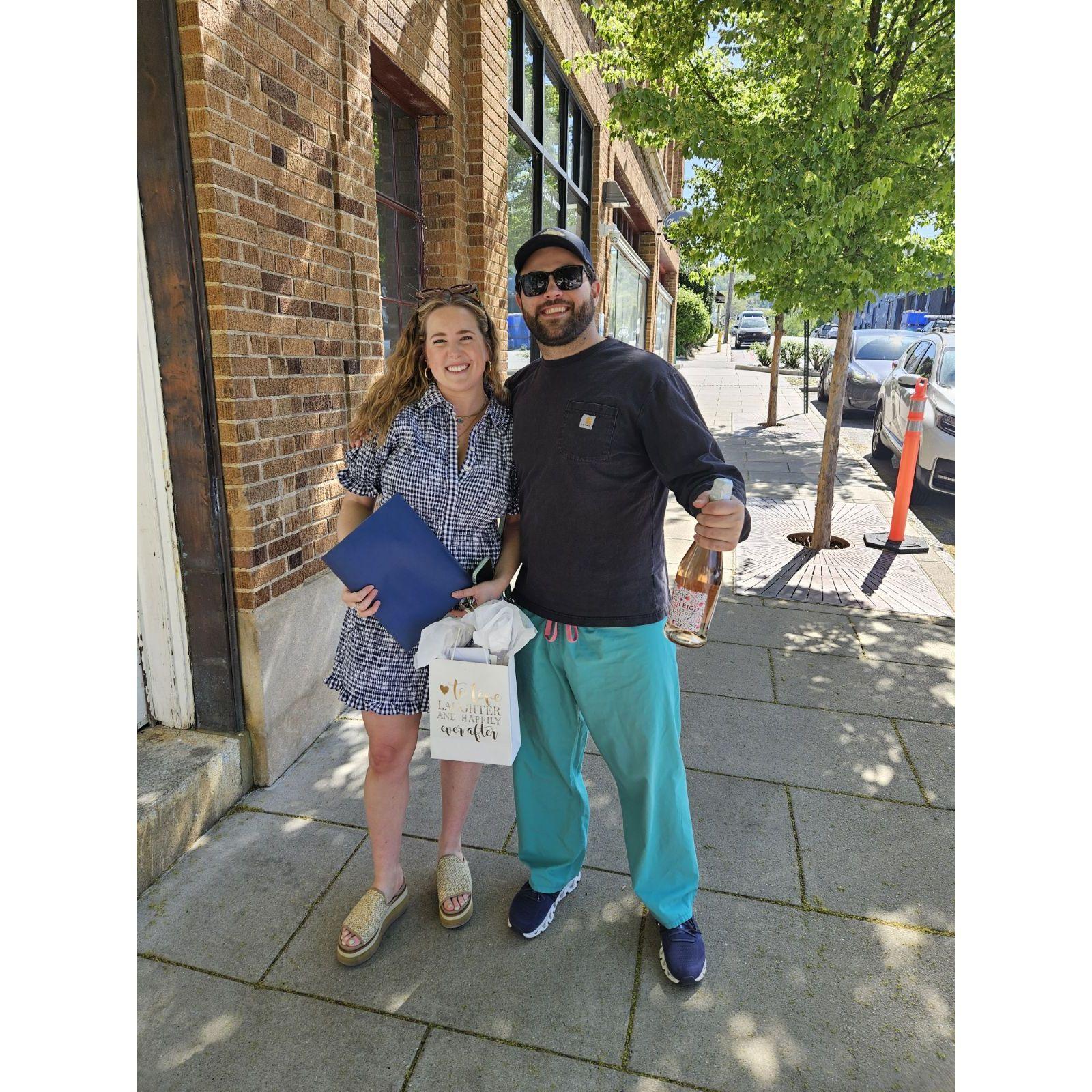 Bought our first house together in Asheville, NC!