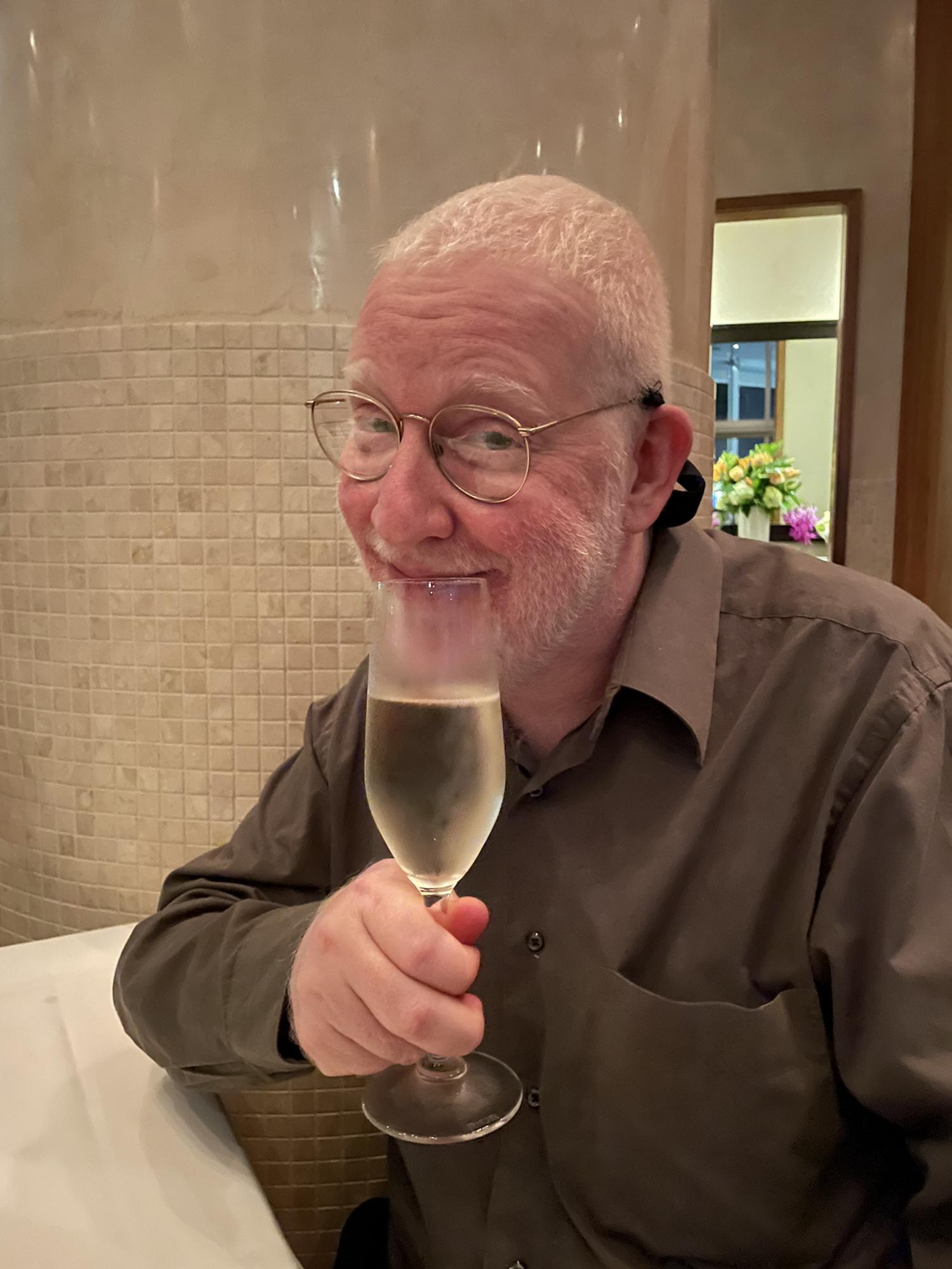 Toasting to our engagement