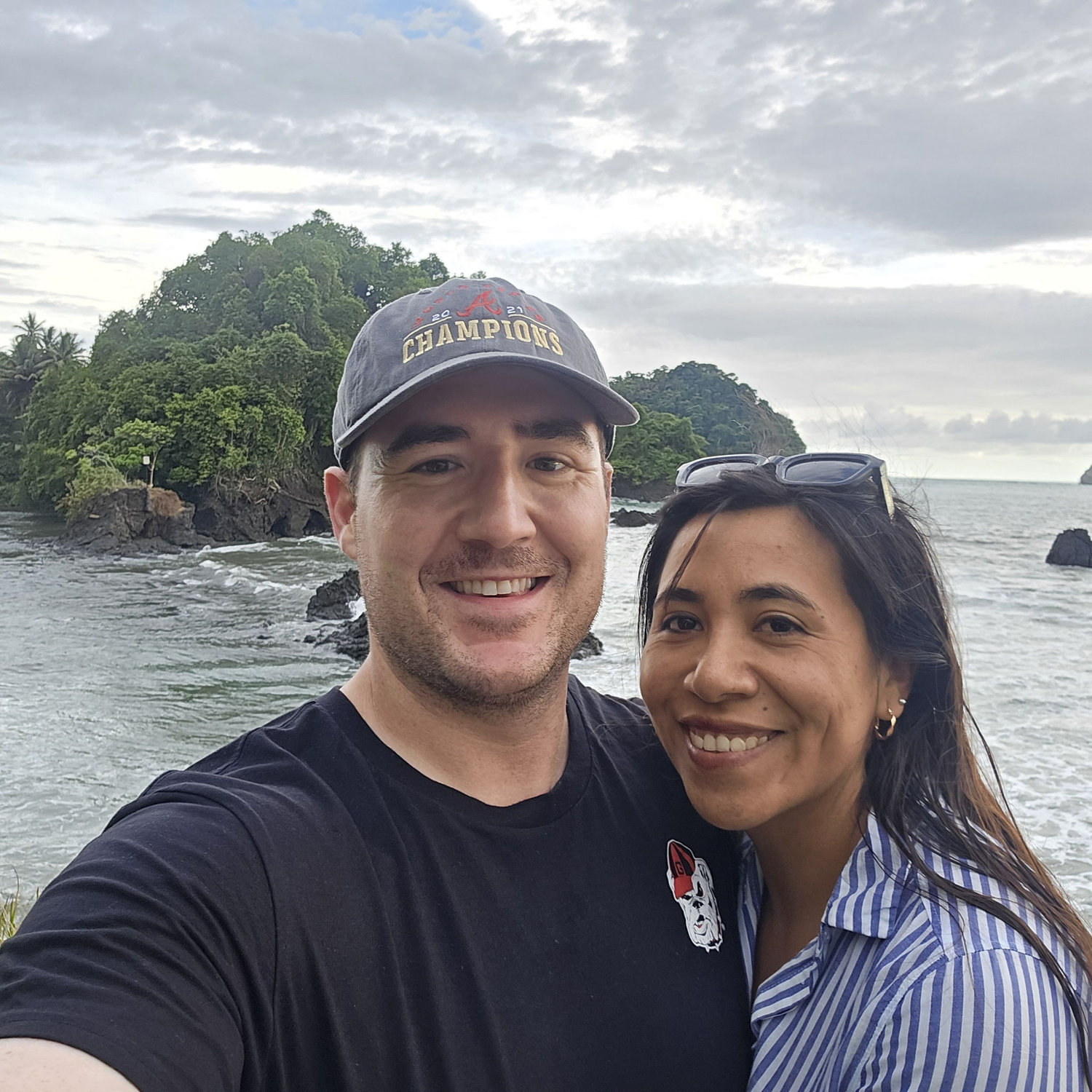 Together at Quepos beach in Costa Rica