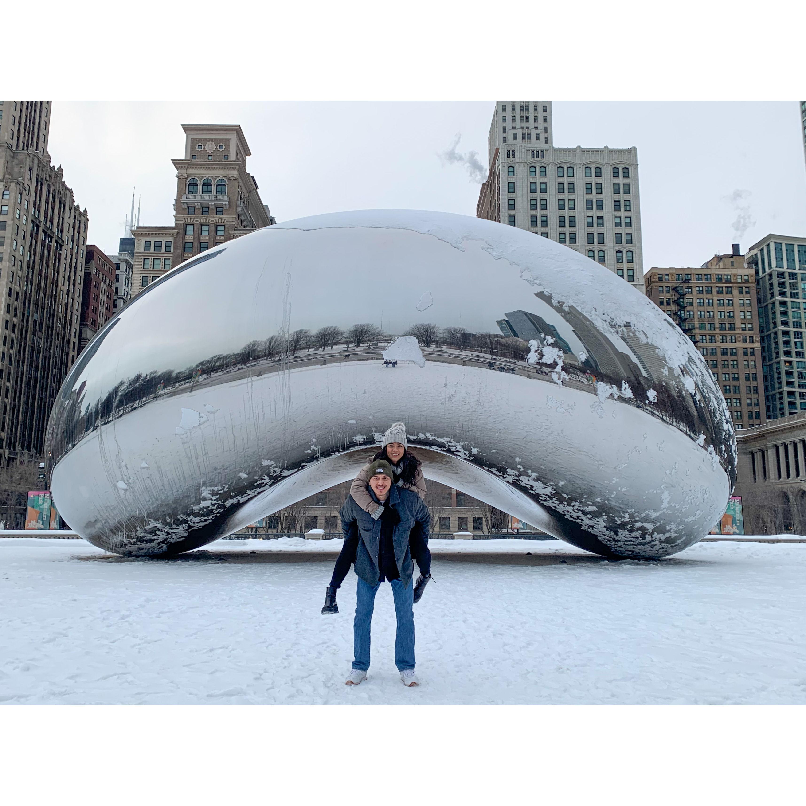 Our first trip ever together and so we visited Chicago to the "Bean".