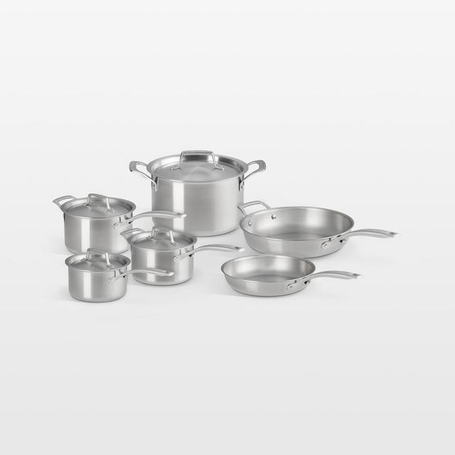 Le Creuset Essential Stainless Steel 10-Piece Cookware Set