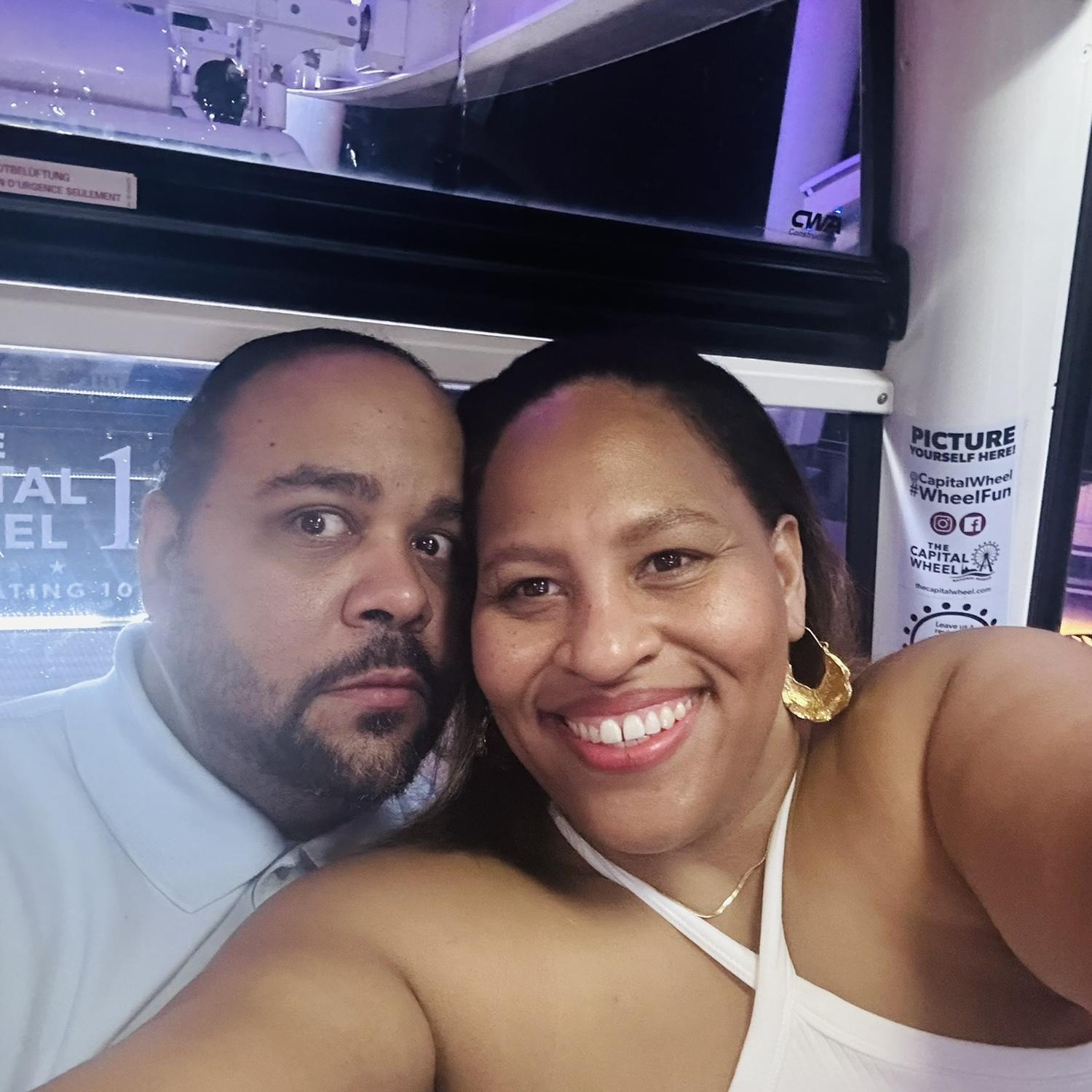 Will being silly on the Ferris Wheel ride lol