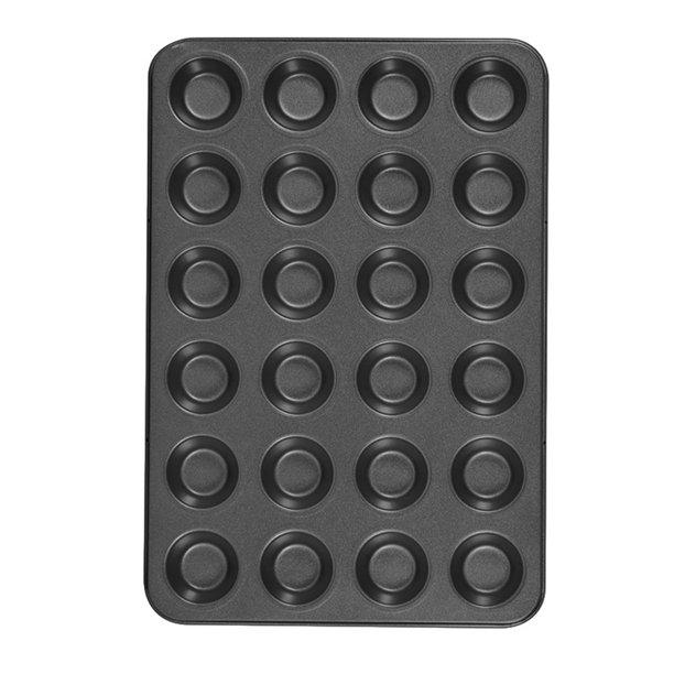 Mainstays Nonstick 19.75" x 14" 24-cup Mini Muffin Pan, Mini Cupcake Pan, Gray