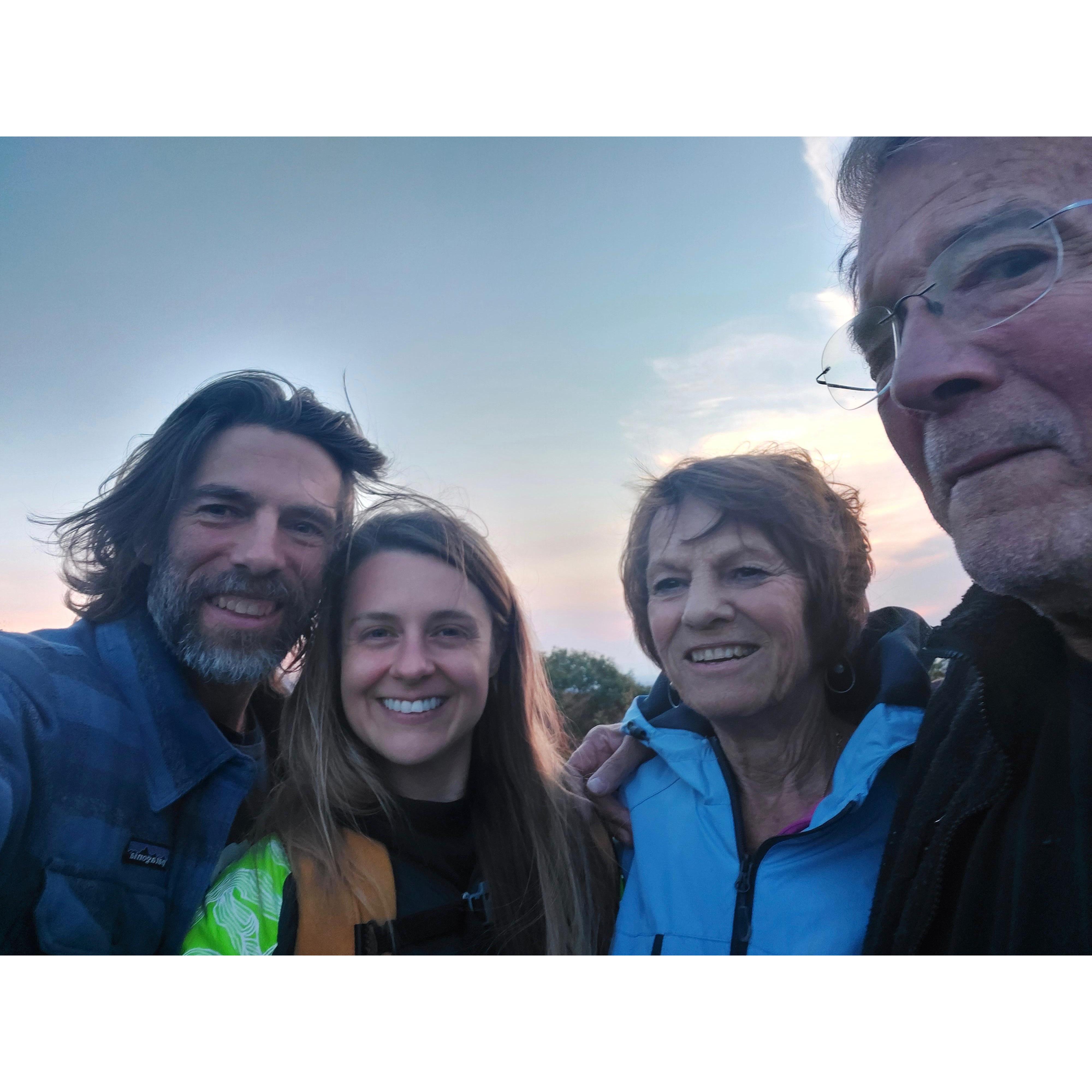 Sharing a favorite hike by home with Erik's parents Dave and Evelyn!