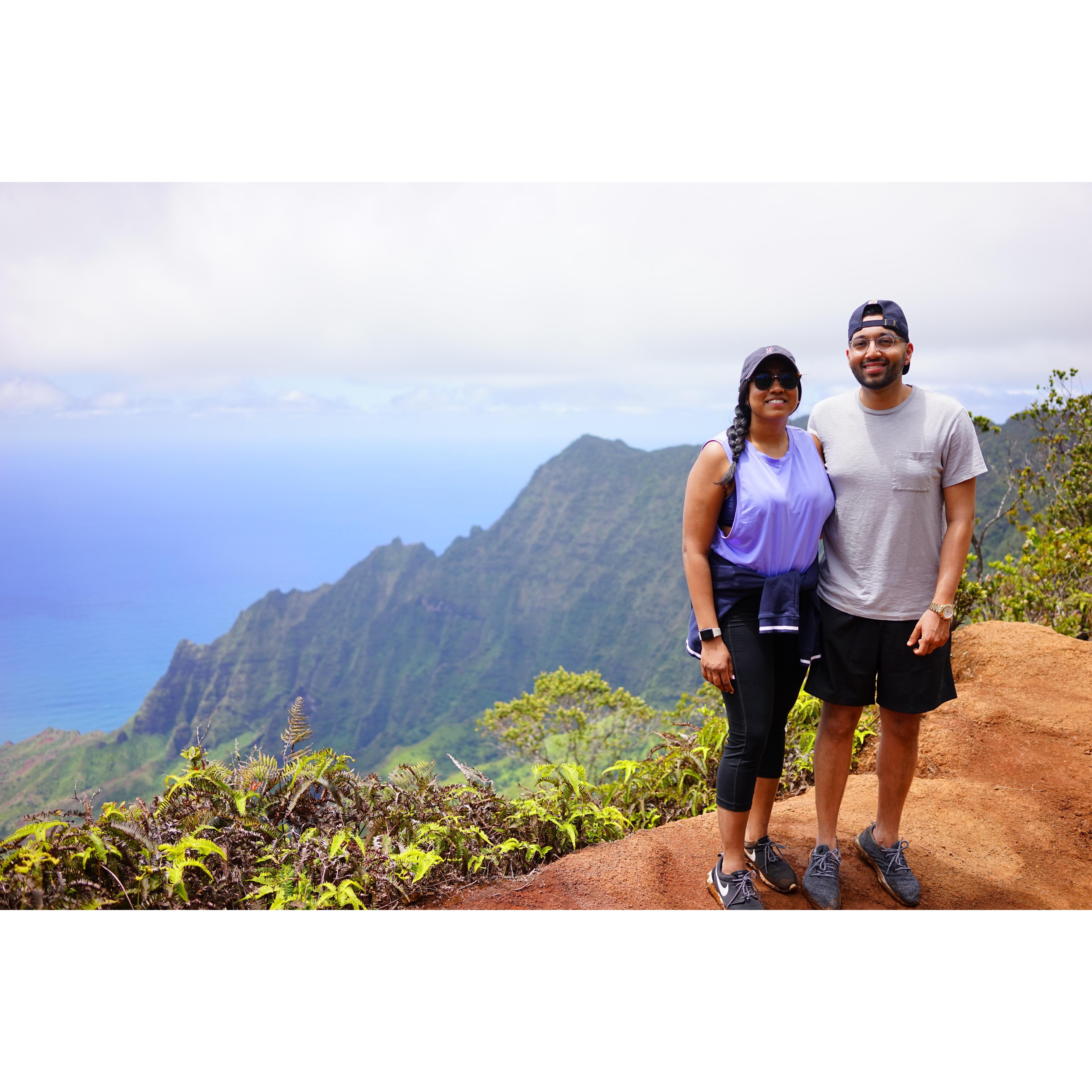 Hiking in Kauai, Hawaii.