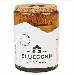 Handcrafted Pure Beeswax Candle in Artisan Glass - 8 oz single wick