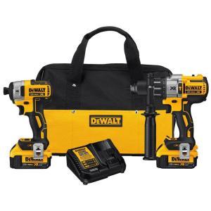 20-Volt MAX XR Lithium-Ion Cordless Brushless Hammer Drill/Impact Combo Kit (2-Tool) with 2 Batteries 4 Ah and Charger