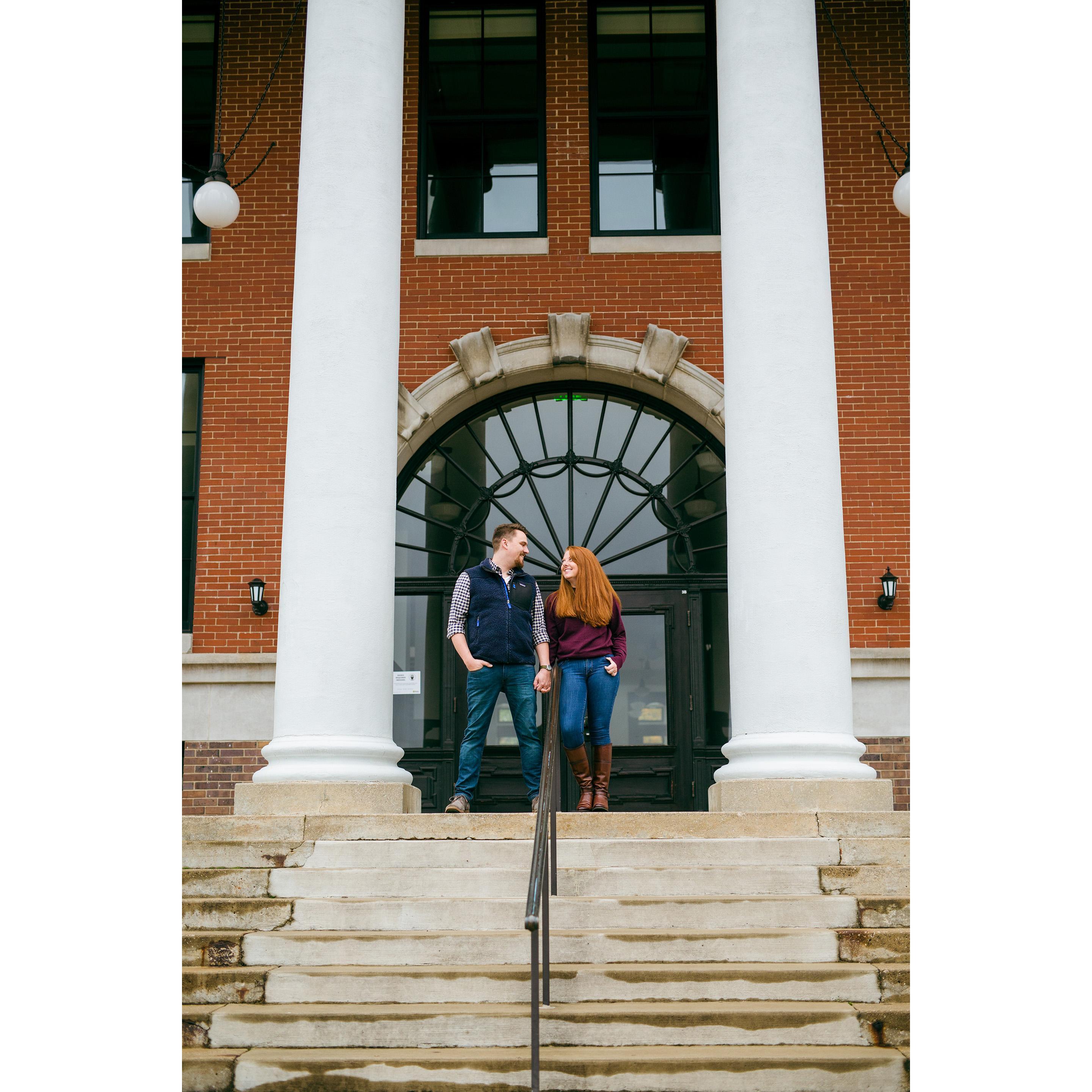 This photo was taken at Heritage Hall on WMU's campus -- the place where Angela's grandparents met and fell in love in 1948!