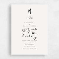 Beige Wedding Invitation - Dunluce Suits