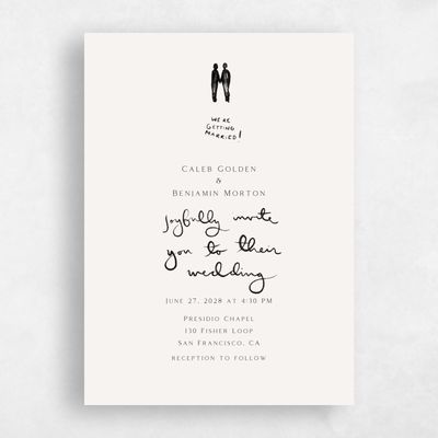 Multi-Colored Wedding Invitation - Dunluce Suits
