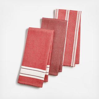 Martha Stewart Collection - Waffle 3-Piece Kitchen Towels