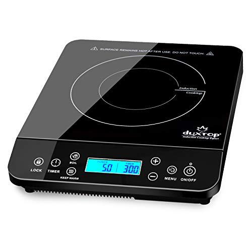 Duxtop Portable Induction Cooktop, Countertop Burner Induction Hot Plate with LCD Sensor Touch 1800 Watts, Black