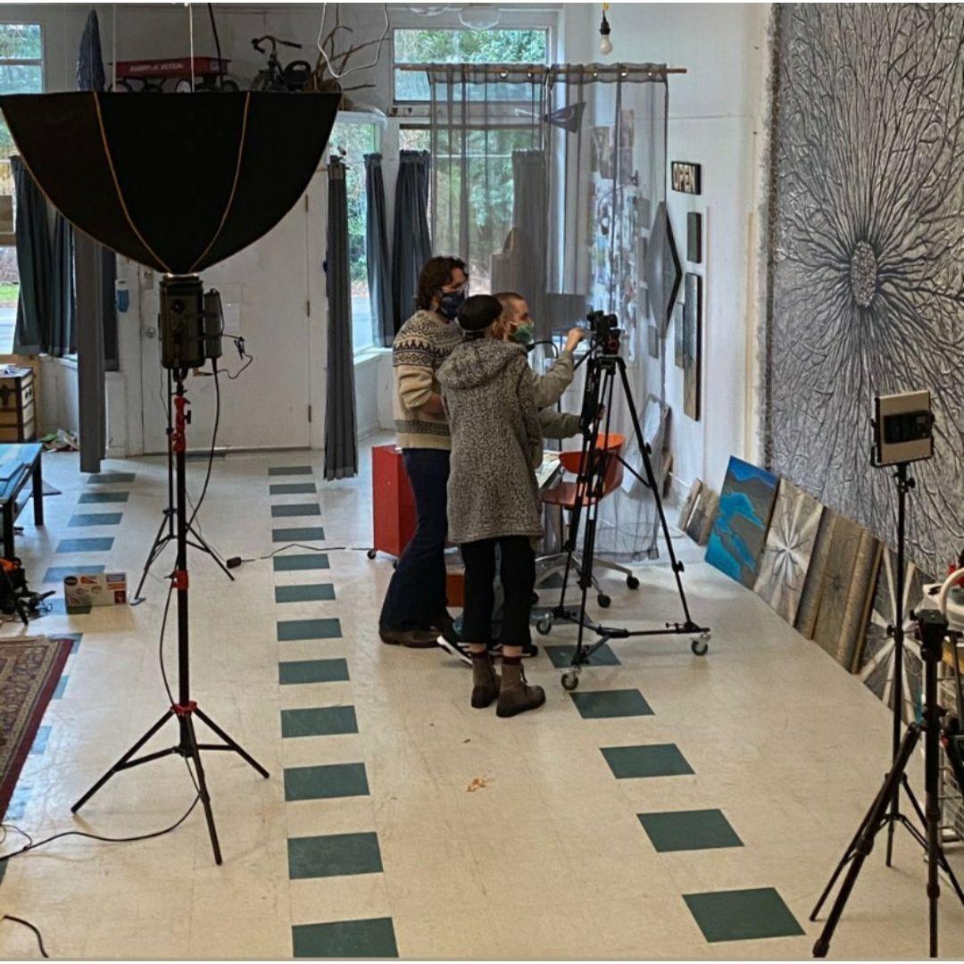 On set making our first short documentary!