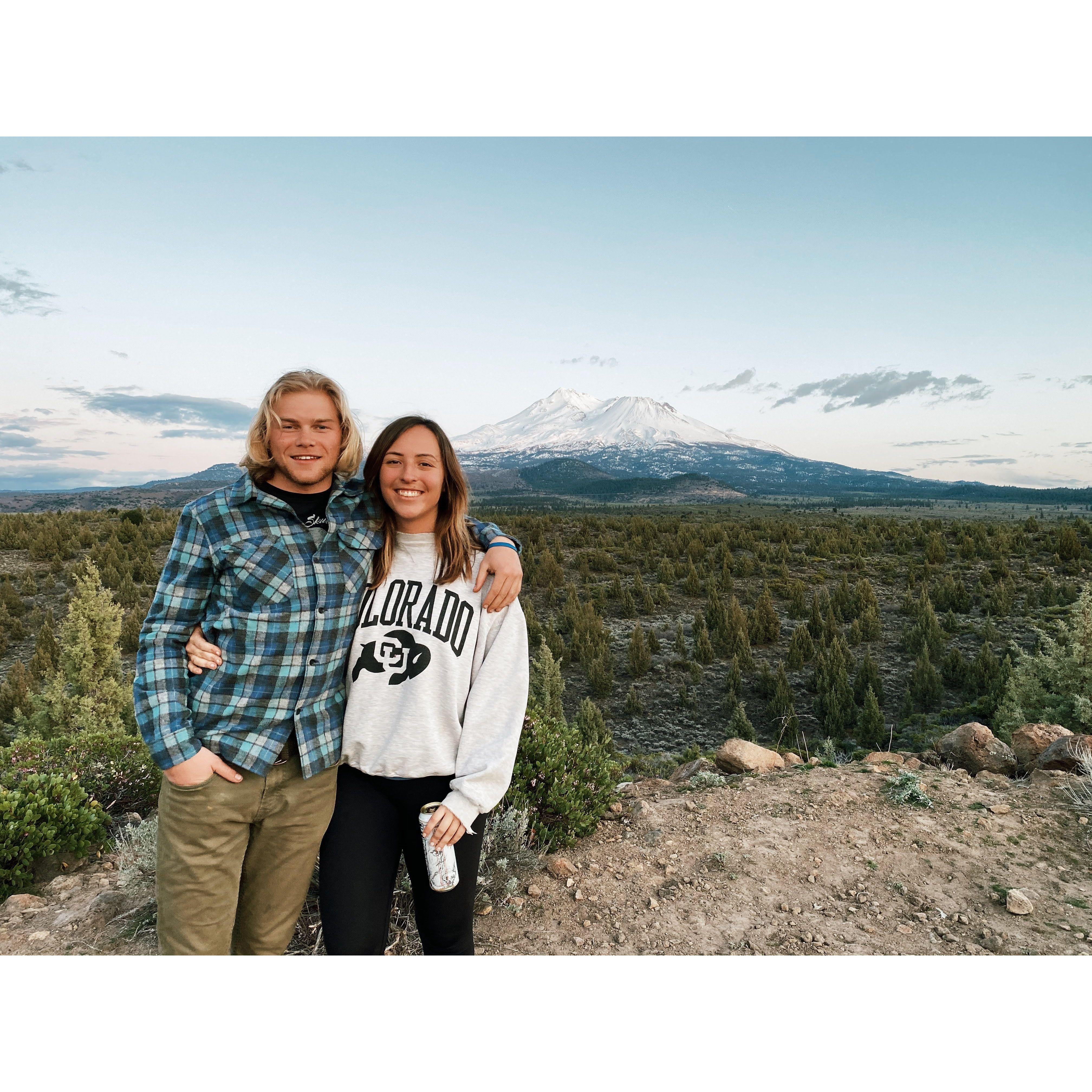 March 2020 - Celebrating Hans's 24th birthday in front of Shasta's namesake!