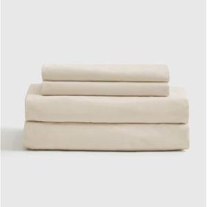 Ivory Classic Organic Percale Queen Sheet Set