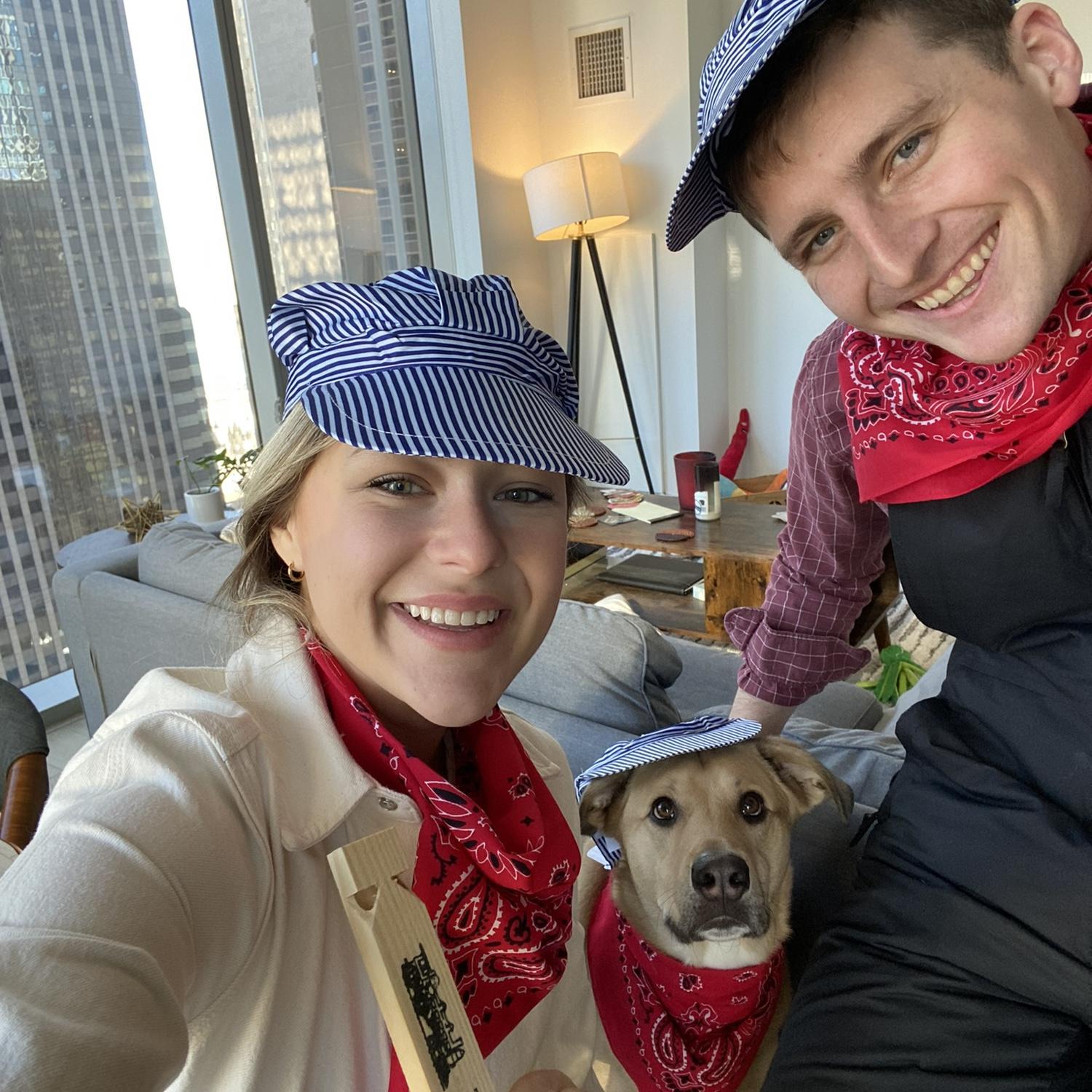 Attending a train-theme party while we lived in Chicago in 2024!