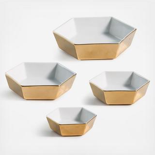 Dore Nesting Hexagon Bowl, Set of 4