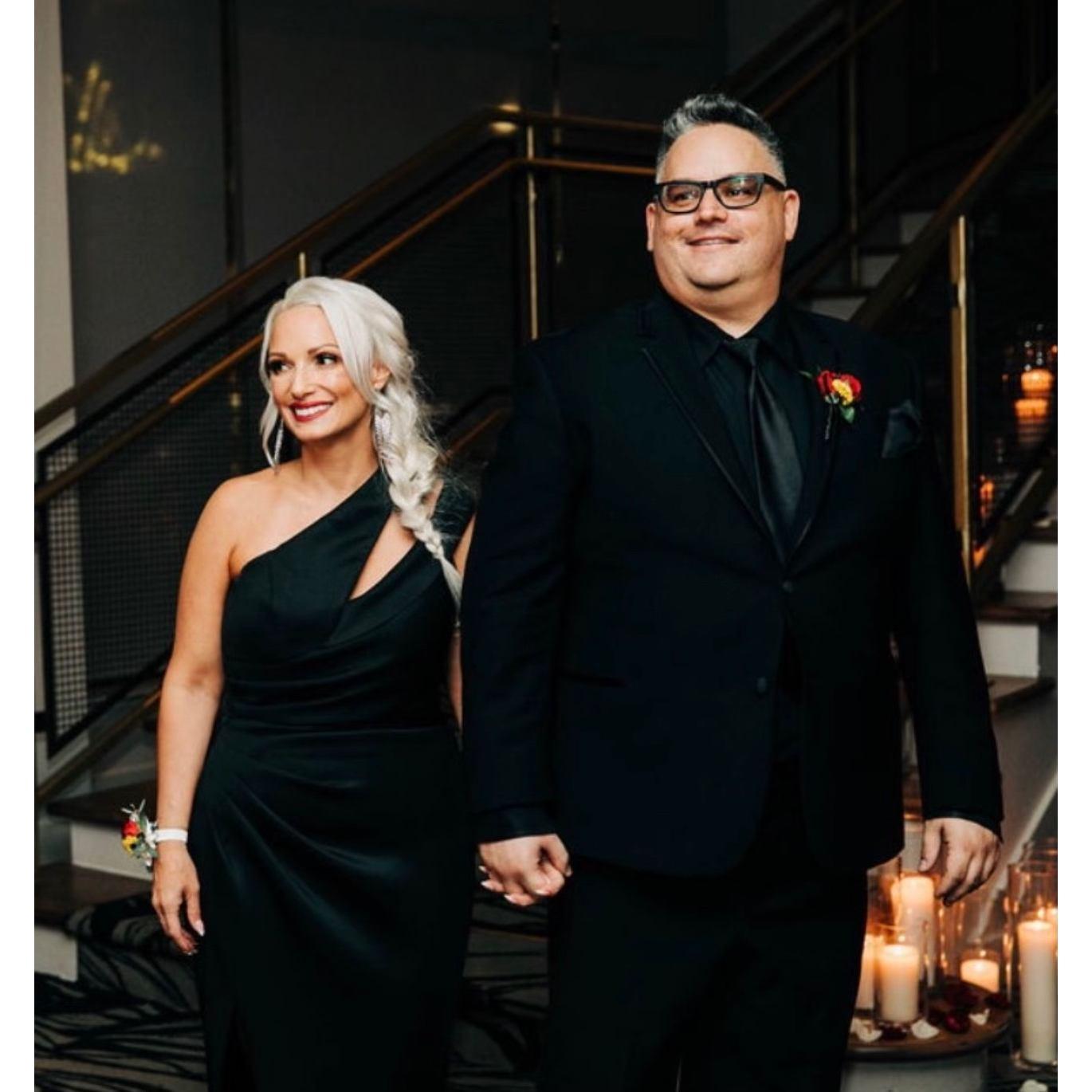 Our entrance at Jayna's wedding.