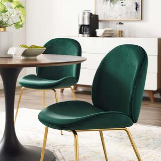 Scoop Leg Velvet Dining Chair