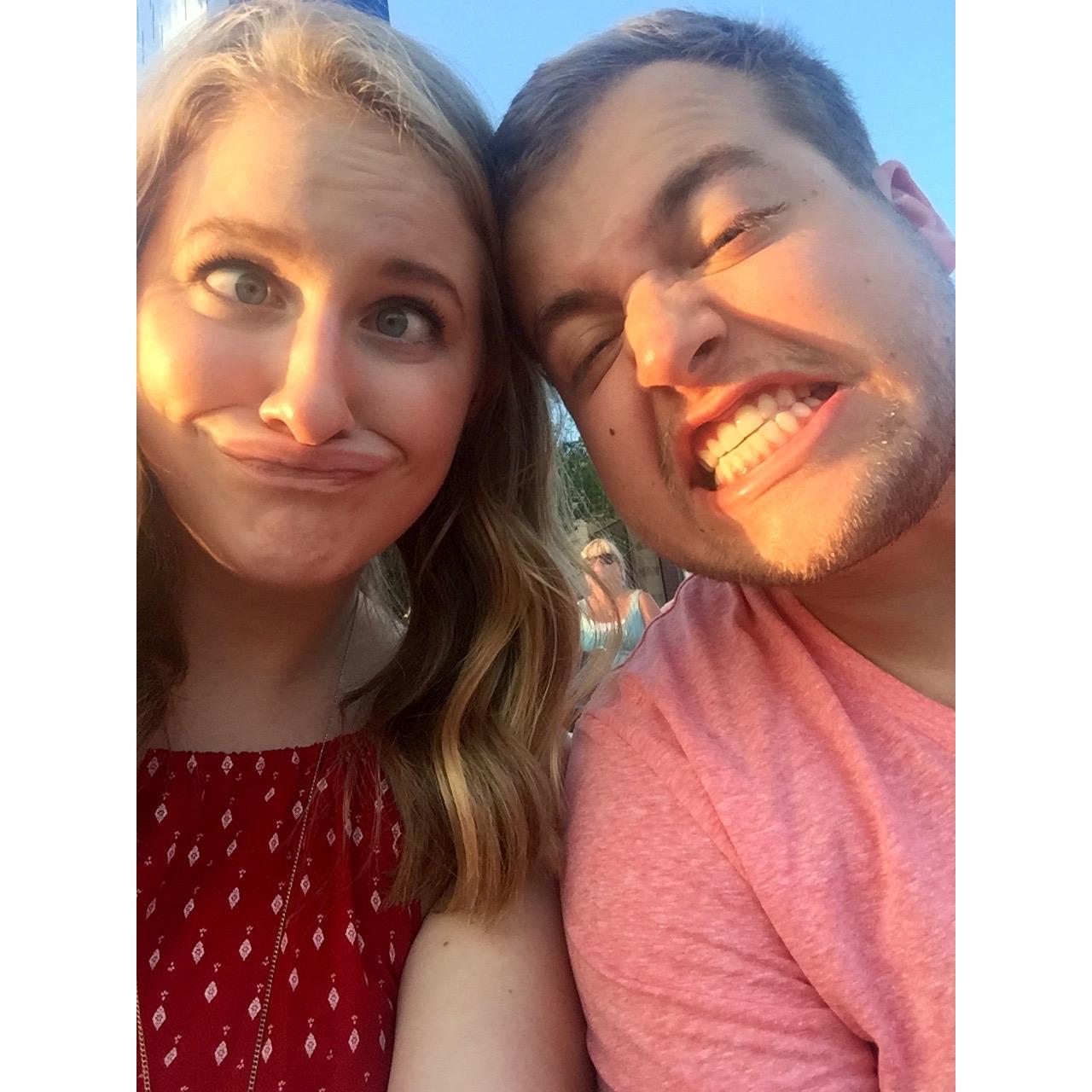 June 2016 - goofing off at an Indianapolis Indians game